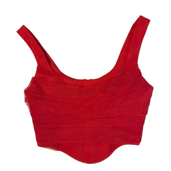 House Of Cb Shelley Tulle Corset Red Size Small - Picture 3 of 5